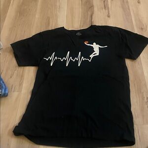 Basketball Black Graphic Men's T-Shirt